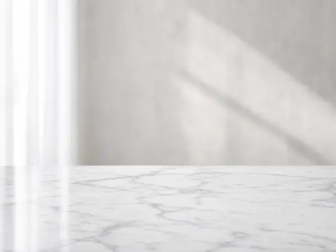 Product staged in the White marble scene