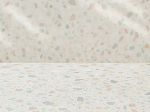 Product staged in the Terrazzo scene